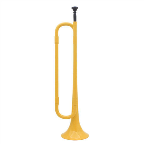 ZENGXUE B Flat Bugle Cavalry Trumpet Environmentally Friendly Plastic with Mouthpiece for Band School Student Brass Student Trumpet (Color : Yellow)