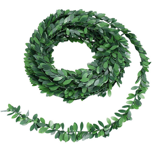 Tainrunse Fake Vine Rattan 24 FT Decorative Simulation Rattan Vivid Artificial Plants Greenery Handmade Garland Artificial Vine Home Decor Artificial Hanging Plants Green