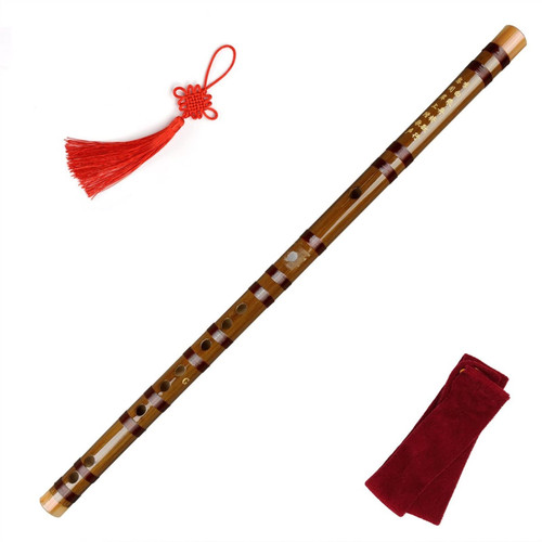 ZUOMU Chinese Traditional Handmade Bamboo Flute Dizi Traditional Flute Wood for Beginners and Music Lovers Bamboo Flute for Beginners (Color : F)