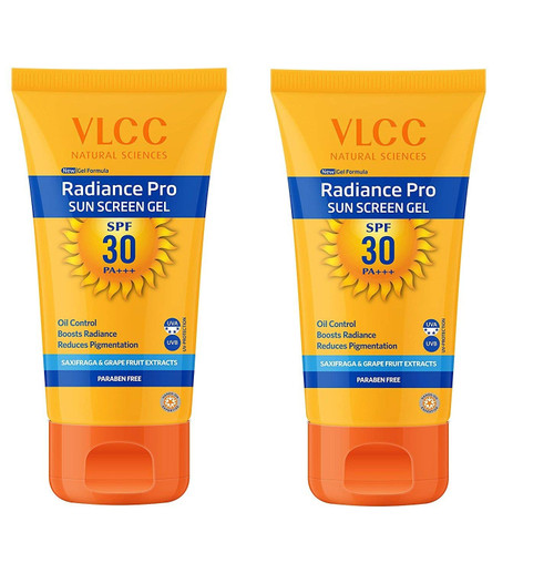 Pack of 2 - VLCC Radiance Pro SPF 30 Sun Screen Gel, 100g