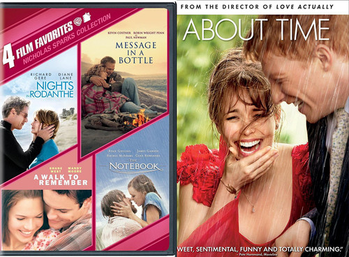 The Notebook + About Time Romance Movies DVD A walk to Remember / Nights in Rodanthe / Message in a Bottle Set Double Love Twice as Much
