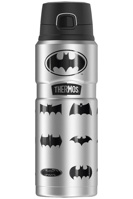 Batman Batman Logos THERMOS STAINLESS KING Stainless Steel Drink Bottle, Vacuum insulated & Double Wall, 24oz