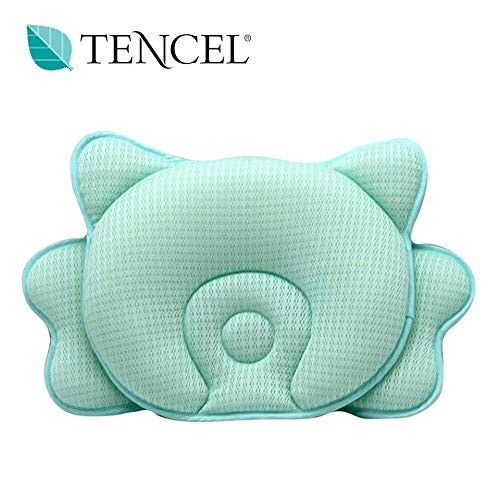 Infant Head Shaping Baby Pillow, Breathable 3D Air Mesh Newborn Sleeping Pillow for Flat Head Syndrome Prevention and Head Support Security, Great Baby Shower Gift