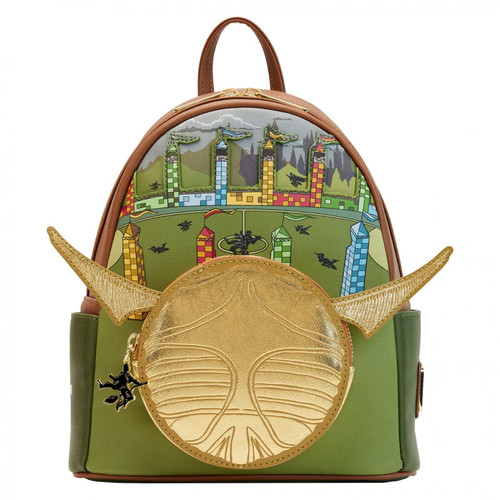 Loungefly Harry Potter Golden Snitch Mini Backpack With Moving Wings Bag Purse