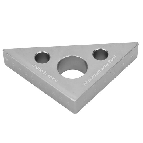 Aluminum Alloy Right Angle Ruler, DIY Woodworking Triangle Ruler Measuring Angle Gauging Tool for Carpenter Workshop Layout