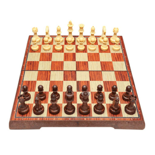 QIAOLI International Chess Micro-Magnetic Chess Set with Folding Chess Board with Storage Bag for Pieces,Instructions for Beginner,Chess Set Travel Chess Set (Size : Medium)
