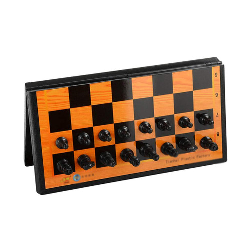 QIAOLI International Chess Folding Chess Board + Chess Piece Chess Set Magnetic Chess for Children Adult Beginners Chess Set (Size : Medium)