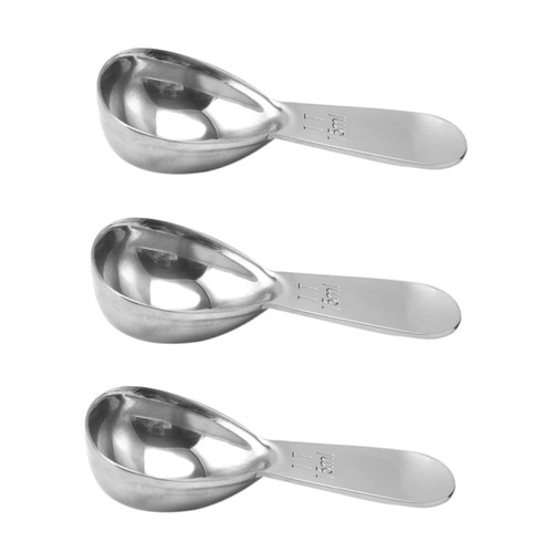 Zerodeko 12 Pcs Stainless Steel Measuring Spoon Keywand Metal Cooking Spoon Espresso Concentrate Metal Scoop Metal Coffee Mini Tea Milk Powder Spoon Stainless Steel 304 With Scale