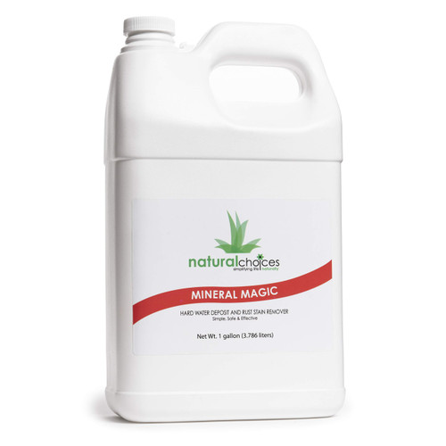 Natural Choices - Mineral Magic - Calcium, Lime, Rust Deposit Remover - Hard Water Deposit and Rust Stain Cleaner - Eco-Friendly and Non-Toxic - 1 Gallon Natural Choices - Mineral Magic - Calcium, Lime, Rust Deposit Remover - Hard Water Deposit and Rust Stain Cleaner - Eco-Friendly and Non-Toxic - 1 Gallon