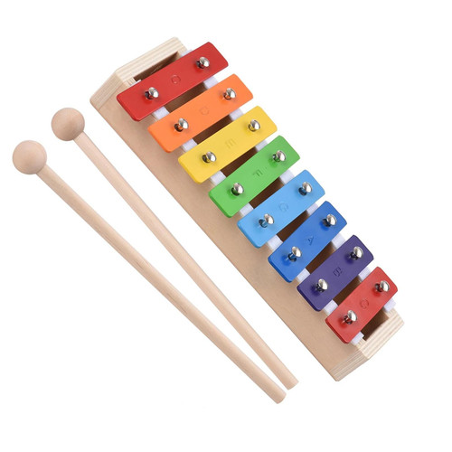 8-key Compact Glockenspiel Xylophone With Mallet Percussion Instrument For Beginners Professional Glockenspiel Kit