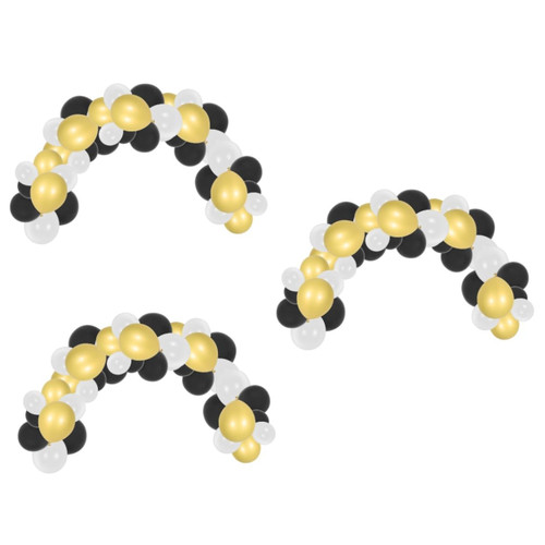 Toyvian 3 Sets Balloon Suit Wedding Decorations for Reception Ballon Arch Party Decorations Prom Decorations Black Balloon Black and Gold Balloon Arch Sequins Balloon Chain Bride Emulsion
