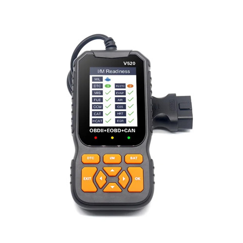 V520 Heavy Duty OBD2 Scanner Transmission Check Engine Light Auto Car Diagnostic Tool Troubleshooting Fault Code Reader Fault Code Reader Diagnostic Tool Automotive Fault Diagnosis Car Maintenance