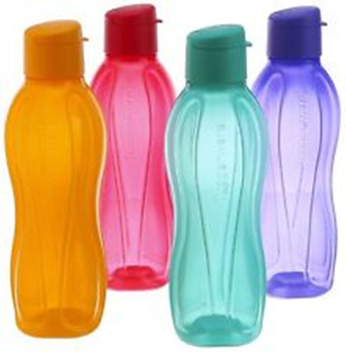 Tupperware Eco Sports Water Bottle Flip Top 500ml 4pcs