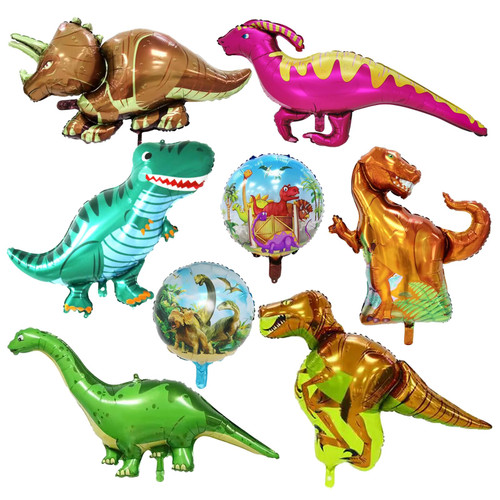 Dinosaur Balloons, 46 Inch Dinosaur Foil Balloons, Dinosaur Party Supplies, T Rex Balloon, Dino Balloons for Birthday Party Baby Shower Jungle Dinosaur Theme Decorations - Pack of 8 Dinosaur Balloons, 46 Inch Dinosaur Foil Balloons, Dinosaur Party Supplies, T Rex Balloon, Dino Balloons for Birthday Party Baby Shower Jungle Dinosaur Theme Decorations - Pack of 8