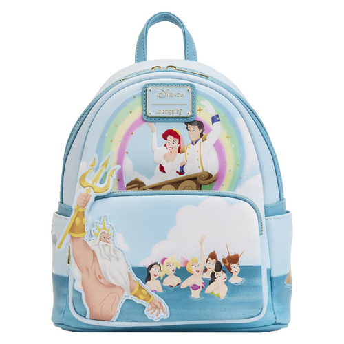 Loungefly Disney Little Mermaid Tritons Gift Mini Backpack
