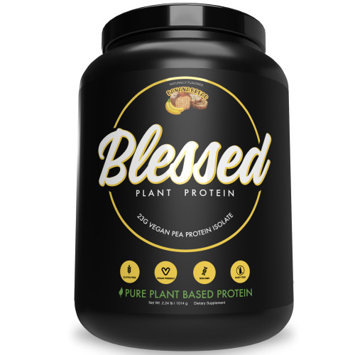 BLESSED Vegan Protein Powder - Plant Based Protein Powder Meal Replacement Protein Shake, 23g of Pea Protein Powder, Dairy Free, Gluten Free, Soy Free, No Sugar Added, 30 Servings (Banana Bread) BLESSED Vegan Protein Powder - Plant Based Protein Powder Meal Replacement Protein Shake, 23g of Pea Protein Powder, Dairy Free, Gluten Free, Soy Free, No Sugar Added, 30 Servings (Banana Bread)