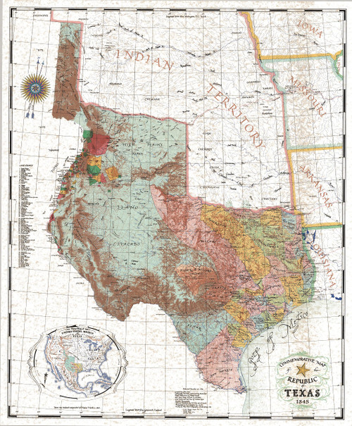 Republic of Texas 1845 by John Davis Republic of Texas 1845 by John Davis