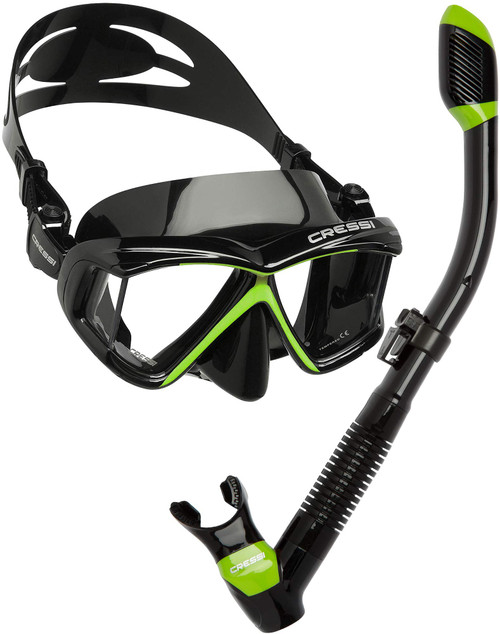 Cressi Pano 4 & Supernova Dry, Black/Lime Cressi Pano 4 & Supernova Dry, Black/Lime