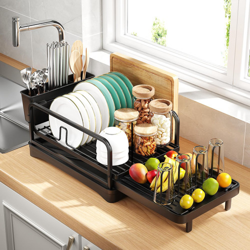 PILSAMAS Dish Drying Rack, Expandable Dishrack, Kitchen Dish Rack, Dish Drainers, Dish Racks for Kitchen Counter, Dish Strainer, Dish Drying Rack for Kitchen Sink with Drainboard, Sink Drying Rack PILSAMAS Dish Drying Rack, Expandable Dishrack, Kitchen Dish Rack, Dish Drainers, Dish Racks for Kitchen Counter, Dish Strainer, Dish Drying Rack for Kitchen Sink with Drainboard, Sink Drying Rack