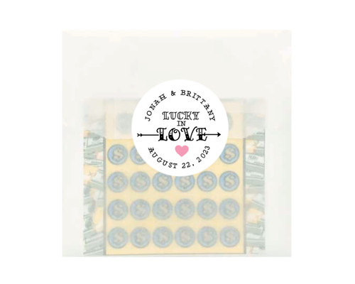 Personalized Lottery Ticket Holders for Wedding or Party Favors, set of 20