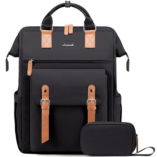 LOVEVOOK Laptop Backpack for Women Work Travel Backpack Business Commuter Computer Bag Teacher Doctor Nurse Bags College Backpack Purse, 17 Inch, Black-brown LOVEVOOK Laptop Backpack for Women Work Travel Backpack Business Commuter Computer Bag Teacher Doctor Nurse Bags College Backpack Purse, 17 Inch, Black-brown