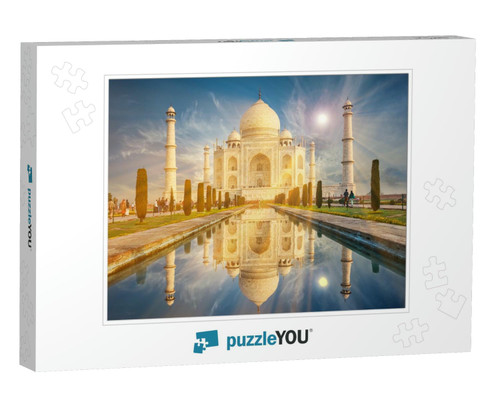 The Taj Mahal is an Ivory-White Marble Mausoleum on The S... Jigsaw Puzzle Jigsaw Puzzle with 1000 Pieces XXL