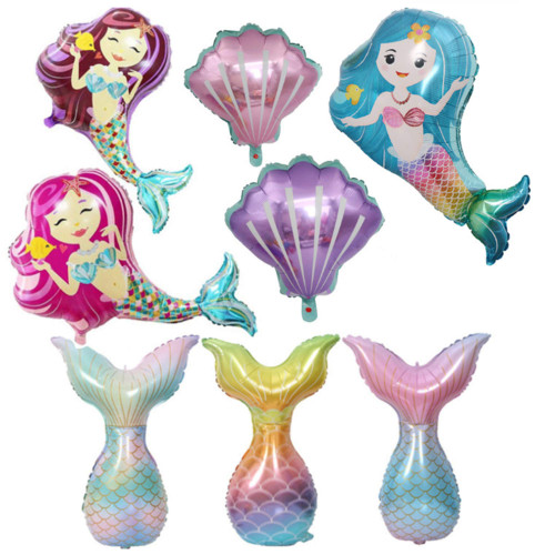 Mermaid Balloons?8Pcs?Seashell Balloons Mermaid Tail Balloons Helium Mylar Foil Balloon Mermaid Under The Sea Birthday Party Baby Shower Decorations Mermaid Balloons?8Pcs?Seashell Balloons Mermaid Tail Balloons Helium Mylar Foil Balloon Mermaid Under The Sea Birthday Party Baby Shower Decorations