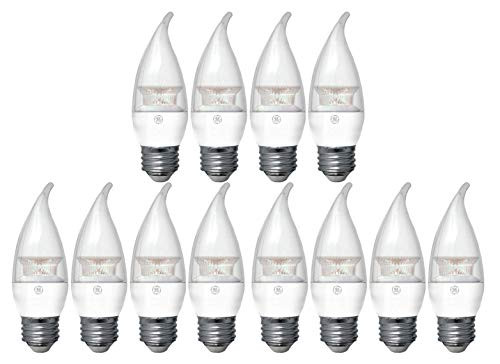 Set of 12 Dimmable LED Chandelier Bulbs with Medium Base, 4.2-Watt (12 Bulbs)