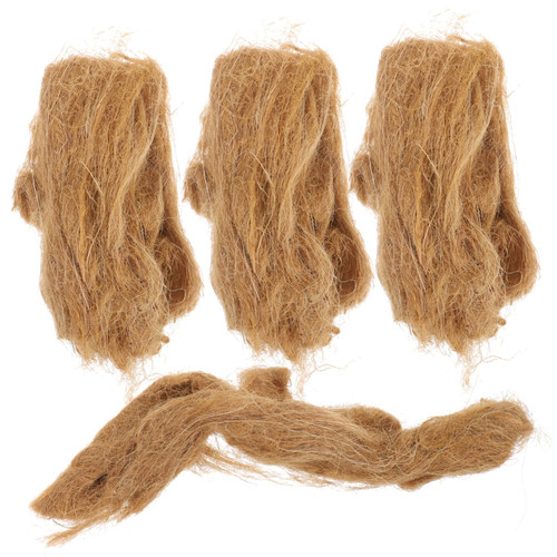 IWOWHERO 4Pcs Outdoor fire Starter Natural fire Tool Jute Silk Camping Supplies Jute Accessories Camping Camping fire Starter Charcoal fire Starters Catch fire Make fire Jute Flame Starter