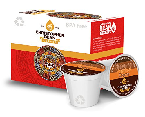 Cinnamon Hazelnut Creme Single Cup Coffee Christopher Bean Coffee K Cup, For Keurig Brewers (18 Count Box)