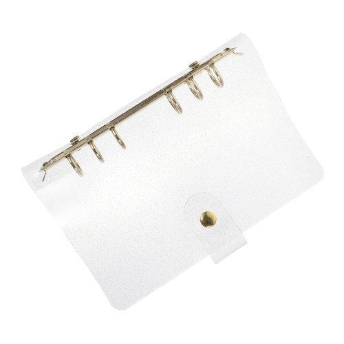 NUOBESTY Six Hole Binder Case Clear Notebook Cover Spiral Notebook Cover Clear Notebook hardcover A5 Binder Cover File Folder a5 Notebook Protective Cover Loose Leaf Travel Safety mask PVC