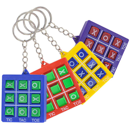 LIFKOME XO-type Board Keychains 4pcs Board Games Key Ring Interactive Chess Board Game Fun Family Games Strategy Board Games Brain Games
