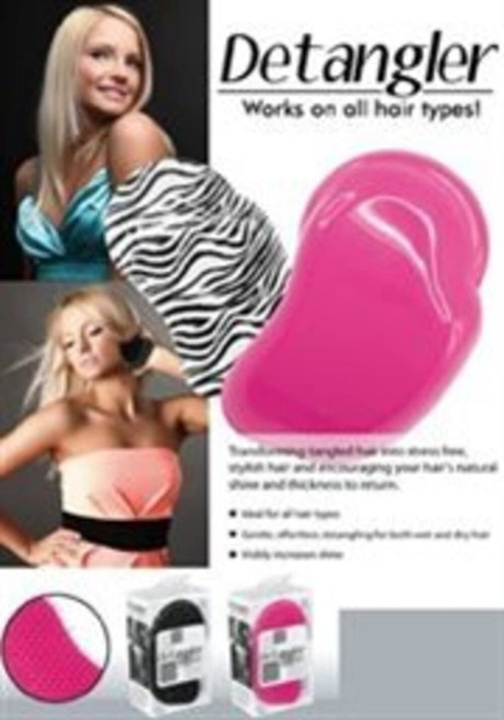 Detangler Hair Detangler Natural Curly Straight Wet or Dry Hair Brush for Women Styling Brush - Pink