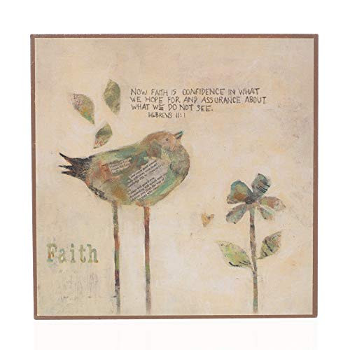 Dicksons Faith Hebrews 11:1 Green Bird 4 x 4 Wood Decorative Wall Plaque Dicksons Faith Hebrews 11:1 Green Bird 4 x 4 Wood Decorative Wall Plaque
