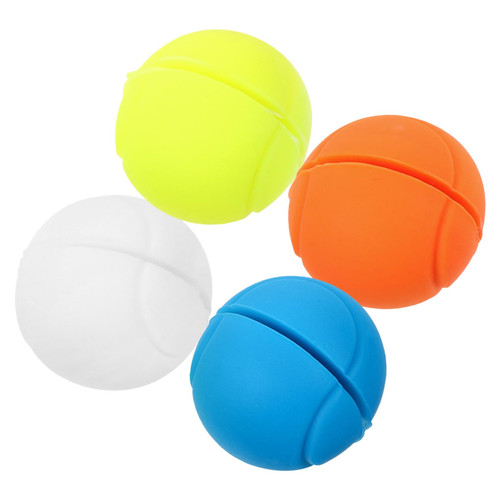 Anneome 4pcs Tennis Racket Shock Absorber Racket Vibration Dampeners Tennis Gift for Men Tennis Racquet Dampeners Racket Damper Tennis Accessory Tennis Ball Shock Absorbers Round Plastic