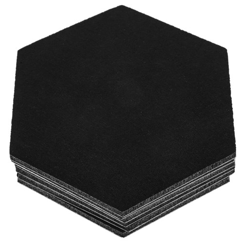 Ciieeo 6Pcs Decorative Notice Board Hexagon Cork Board Announcement Bulletin Board Photo Wall Display Hexagon Push pin Board memo Message Board The List Office Felt Three-Dimensional
