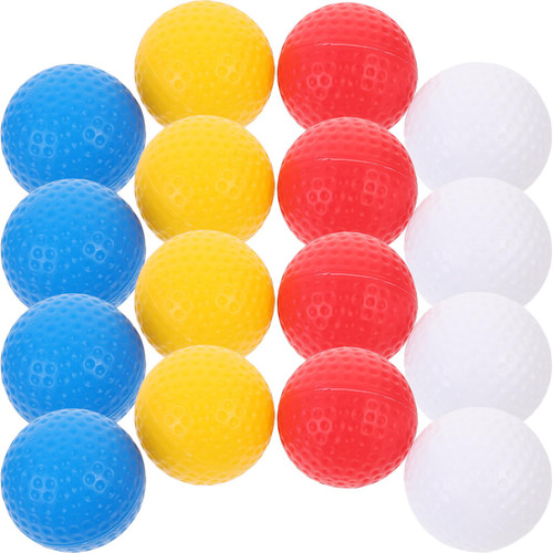 Toddmomy 16Pcs Professional Training Ball Golf Balls Colored Golf Hitting Ball Convenient Golf Balls wear-Resistant Golfing Ball Compact Practicing Ball pp Plastic hit The Ball Sports Child