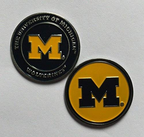 New Michigan Wolverines Double-Sided Golf Ball Marker