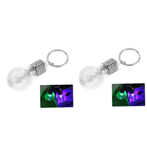 Toddmomy 2pcs Keyring Flashlight Led Mini Keychain Flashlight Mini Flashlights Bulk Led Keychain Light Bulk Chain Flashlights Led Mini Ring Fob Light Bulb Not