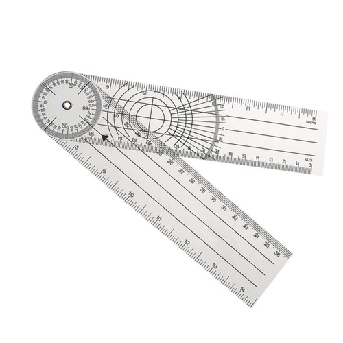 DOITOOL 2pcs 360 Ruler Occupational Finger Goniometer Rotary Goniometer Finger Spinal Angle Measurement Tool Spinal Measure Plastic Medical Goniometer Corner Protractor To Rotate Pvc