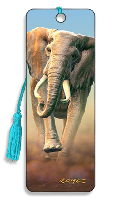 3D Lenticular Royce Bookmark - by Artgame (Charging Elephant)