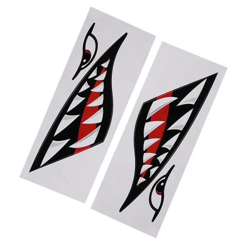 2pcs Waterproof DIY Funny Shark Teeth Mouth Sticker Decal Car Kayak Boat Truck Decoration
