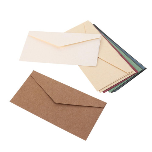 VILLCASE 12pcs Kraft Paper Envelopes Vintage Envelopes Invitation Envelopes Business