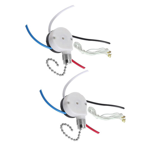 3 Speed 4 Wire Fan Light Switch Replacement Part Speed ZE-208s E89885 Control Pull Chain Switch Ceiling Fan Switch PIAOLING 2PCS