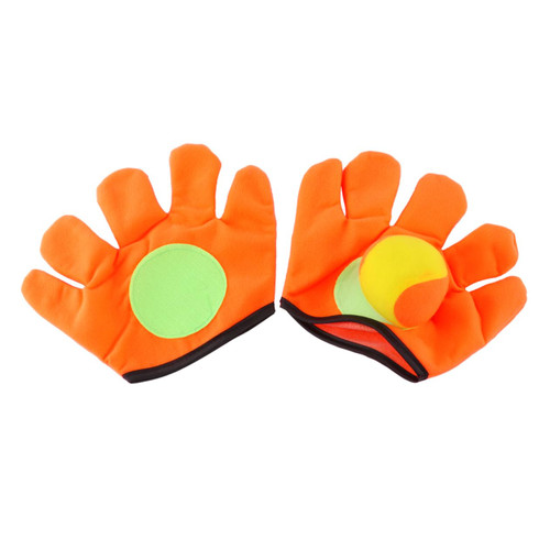 BESPORTBLE 1pc Plush Glove Catch Ball Game Disc Paddles Beach Toy Scrump Plush Kids Baseball Glove Tennis Ball Toss Game Catch Balls Game Toys Suction Cup Ball Toy Water Outdoor Child