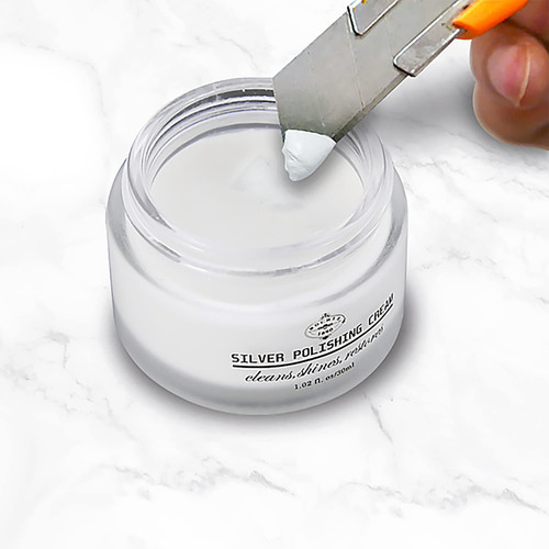 Silver Polishing Cream - Removes Tarnish Oxidation from Sterling Silver for Flutes,Clarinets,Oboes,Bassoons,Trumpets,Musical Instruments,30g(Using with Pledge or Water)