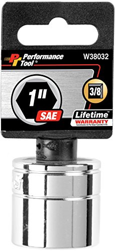 Performance Tool W38032 3/8" Drive 6-Point Socket, 1"