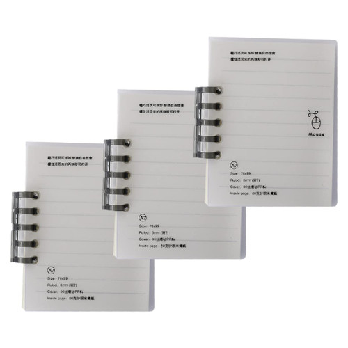 NUOBESTY 3Pcs word book memo pad appointment notepad small notebooks loose leaf notepad mini writing notepad blank journal notebook Portable Pocket Notepads paper a5 carry loose-leaf book