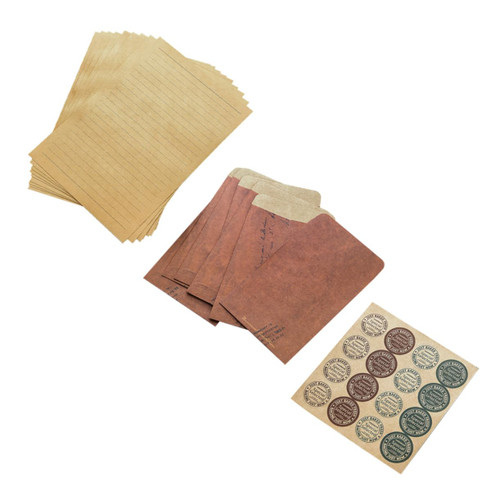OHPHCALL 1 Set Vintage Love Letter Envelope Retro Message Paper Rustic Message Writing Paper Greeting Kraft Envelope Mini Envelopes White Outfit Festival Supply Travel Parchment Kraft Paper