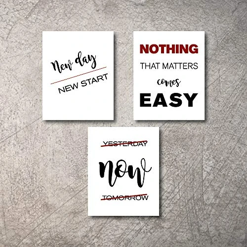 Motivational Office Wall Decor Art Prints Inspirational Quote posters for office Decorations Artwork Positive Affirmation Teamwork Quotes Pictures Living Room Bathroom Kitchen Walls (Office3, 11x14)